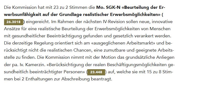 Motion wurde eingereicht