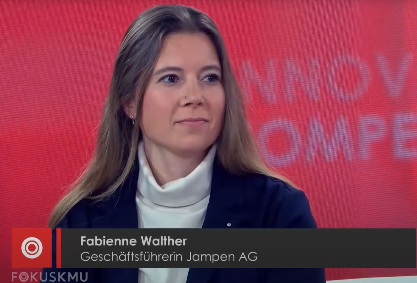 Fokus KMU - Geschäftsführerin Fabienne Walther in der TV-Sendung