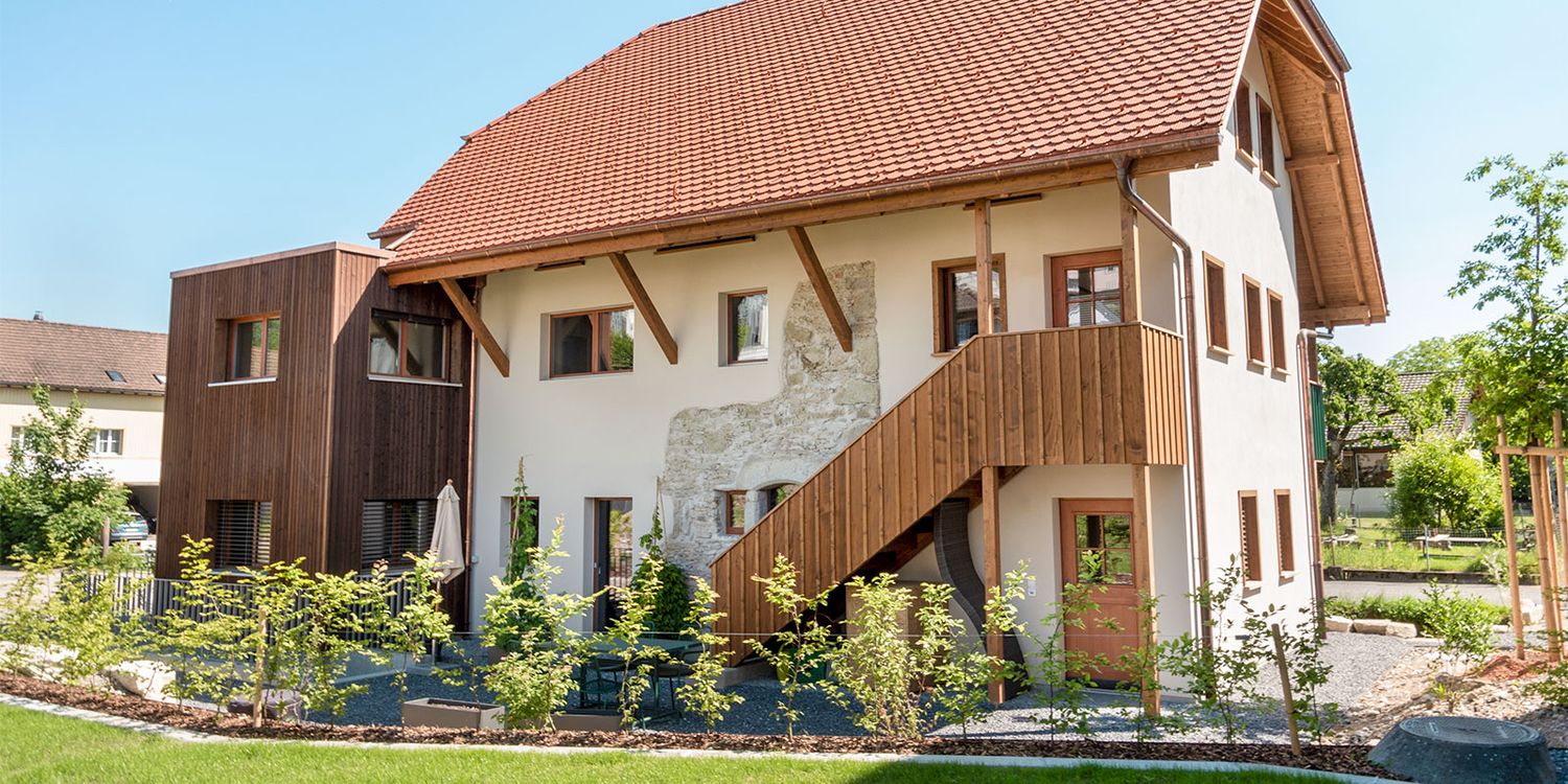 Umbau Haus mit Laube