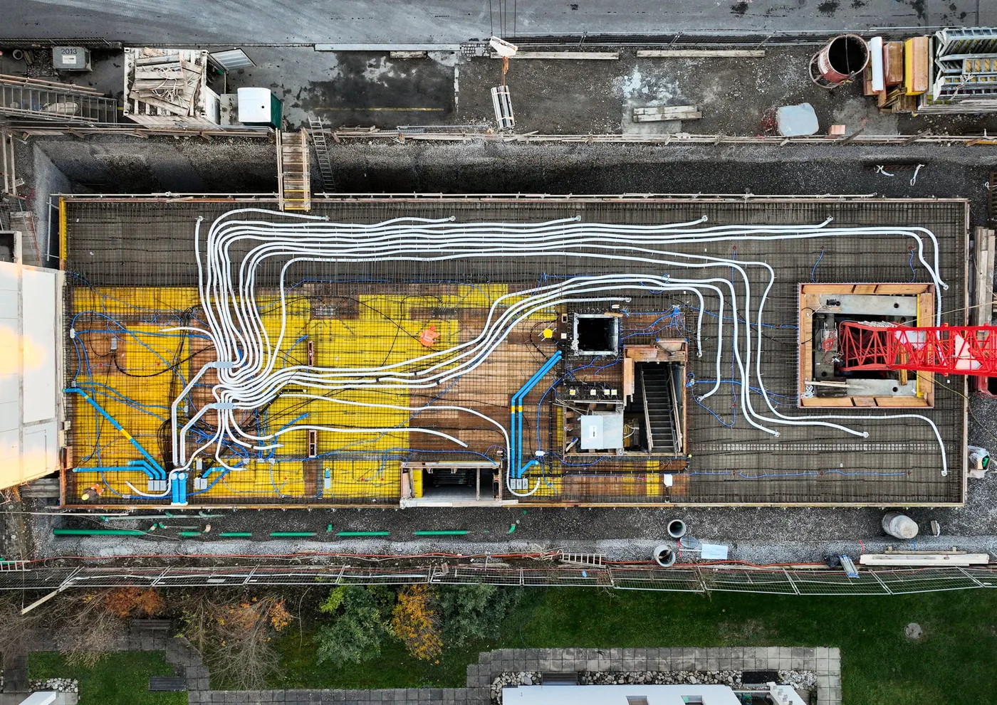 Einlegearbeiten an unserem Neubau