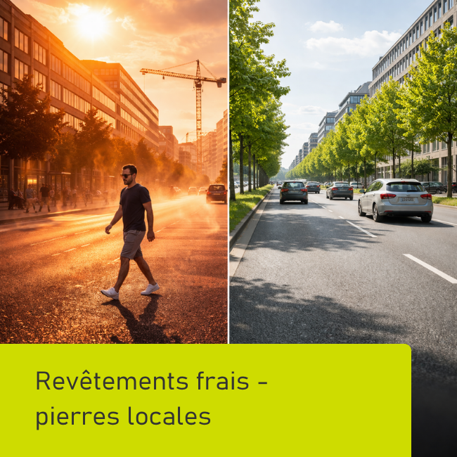 Revêtements frais, pierres locales