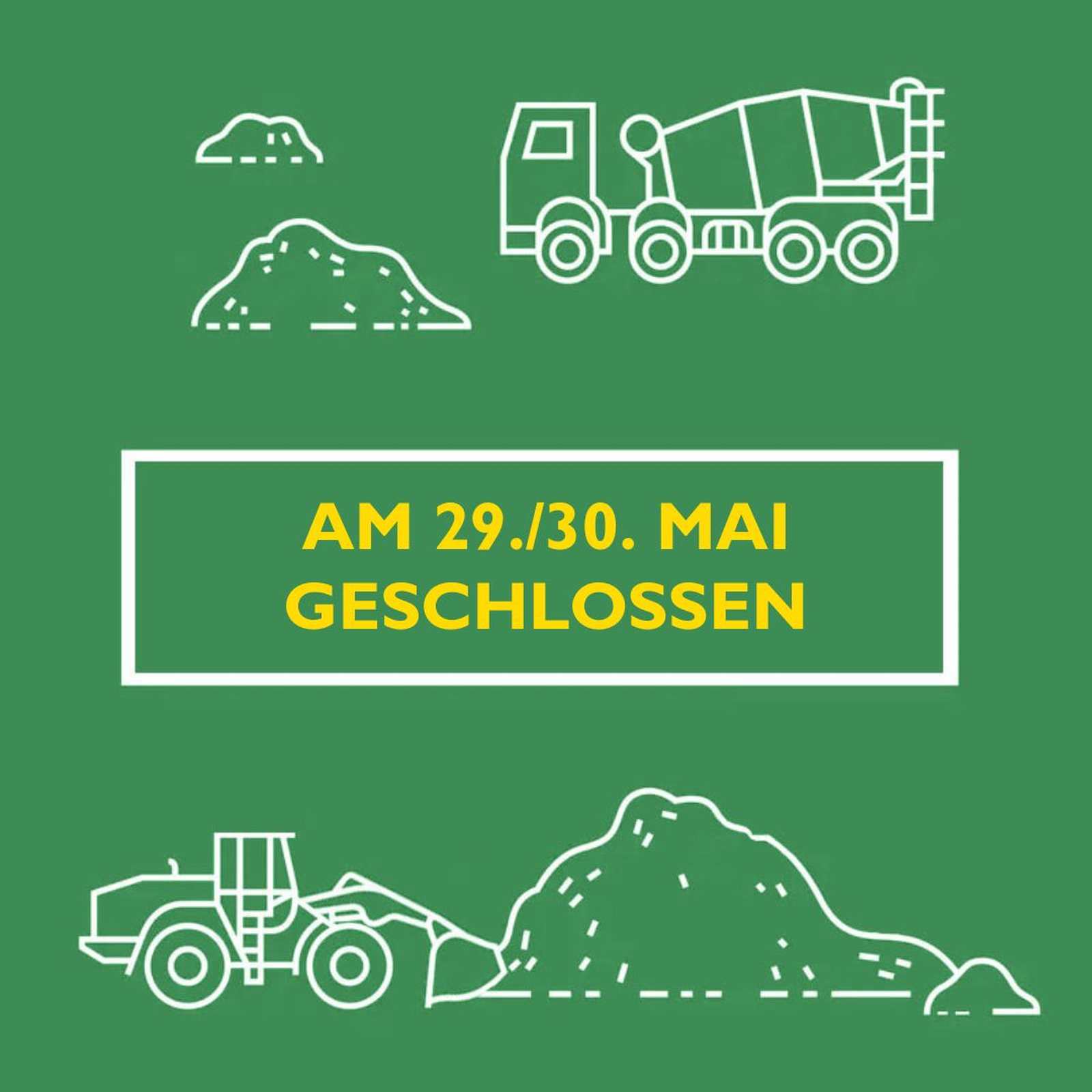 Öffnungszeiten am 29./30. Mai 2025