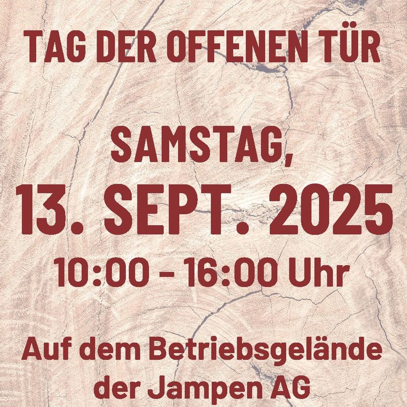 Einladung zum Tag der offenen Tür am Samstag, 13. September 2025