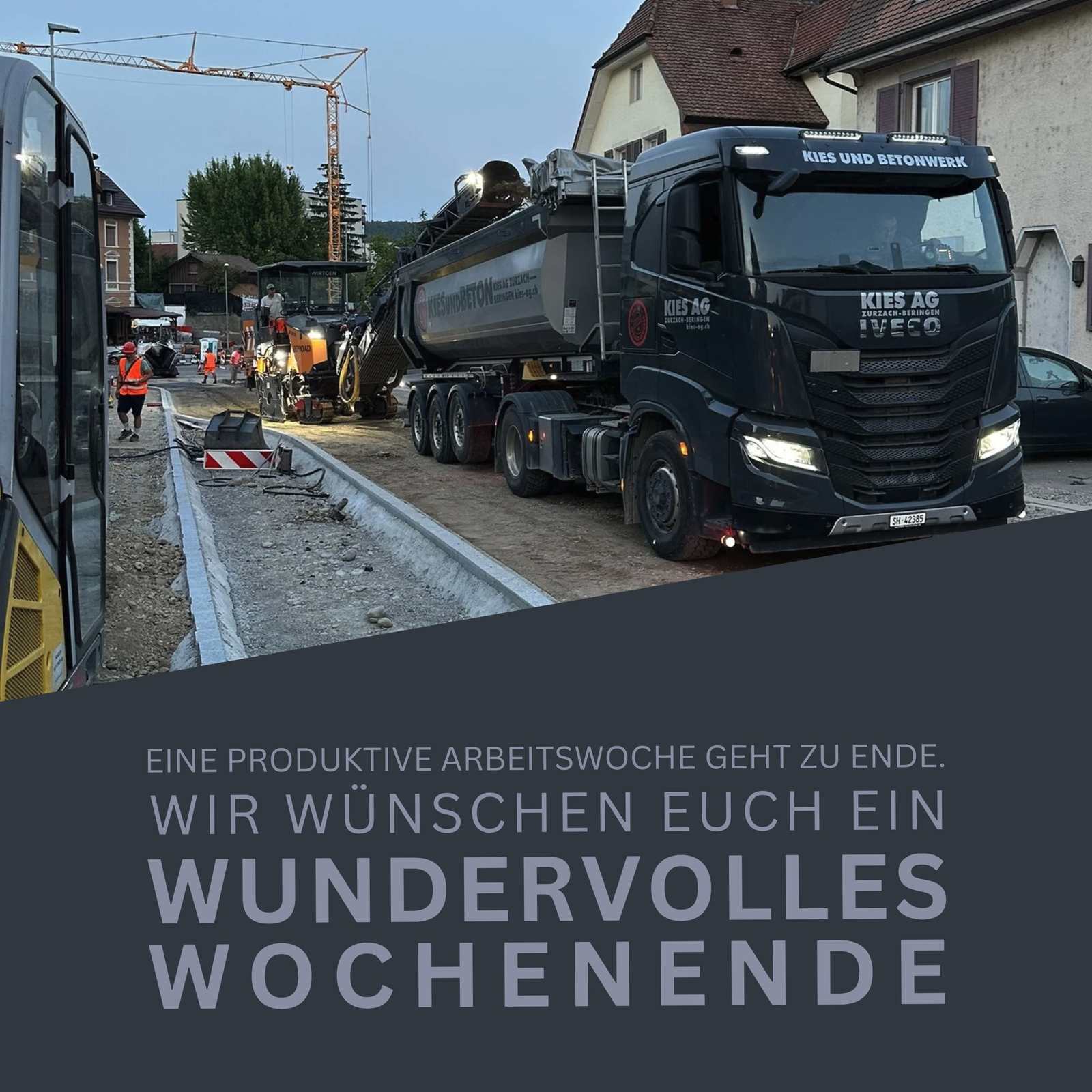 Eine produktive Arbeitswoche geht zu Ende. 