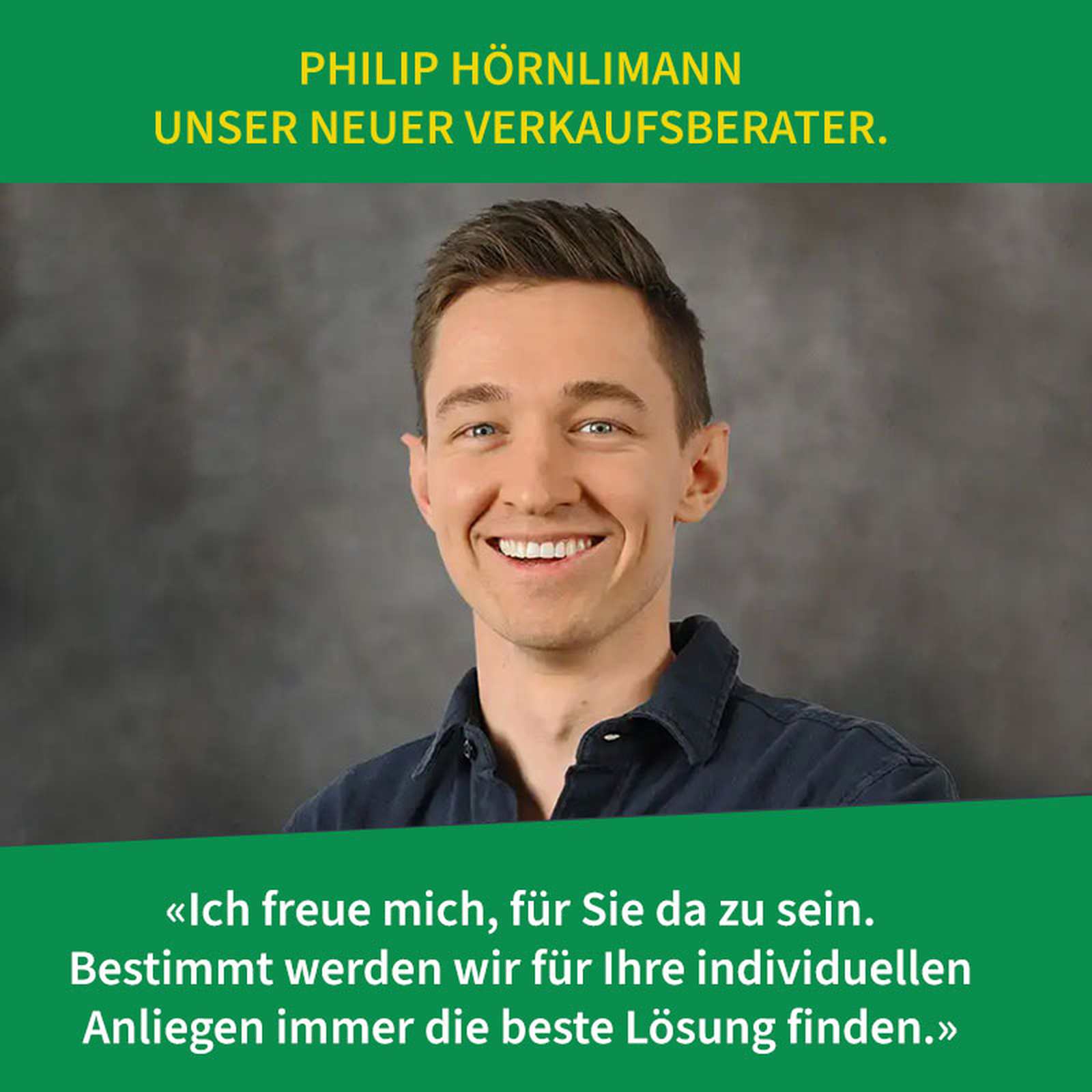 Unser neuer Verkaufsberater