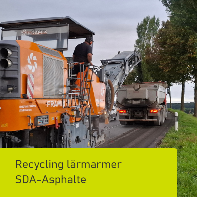 Recycling lärmarmer SDA-Asphalte