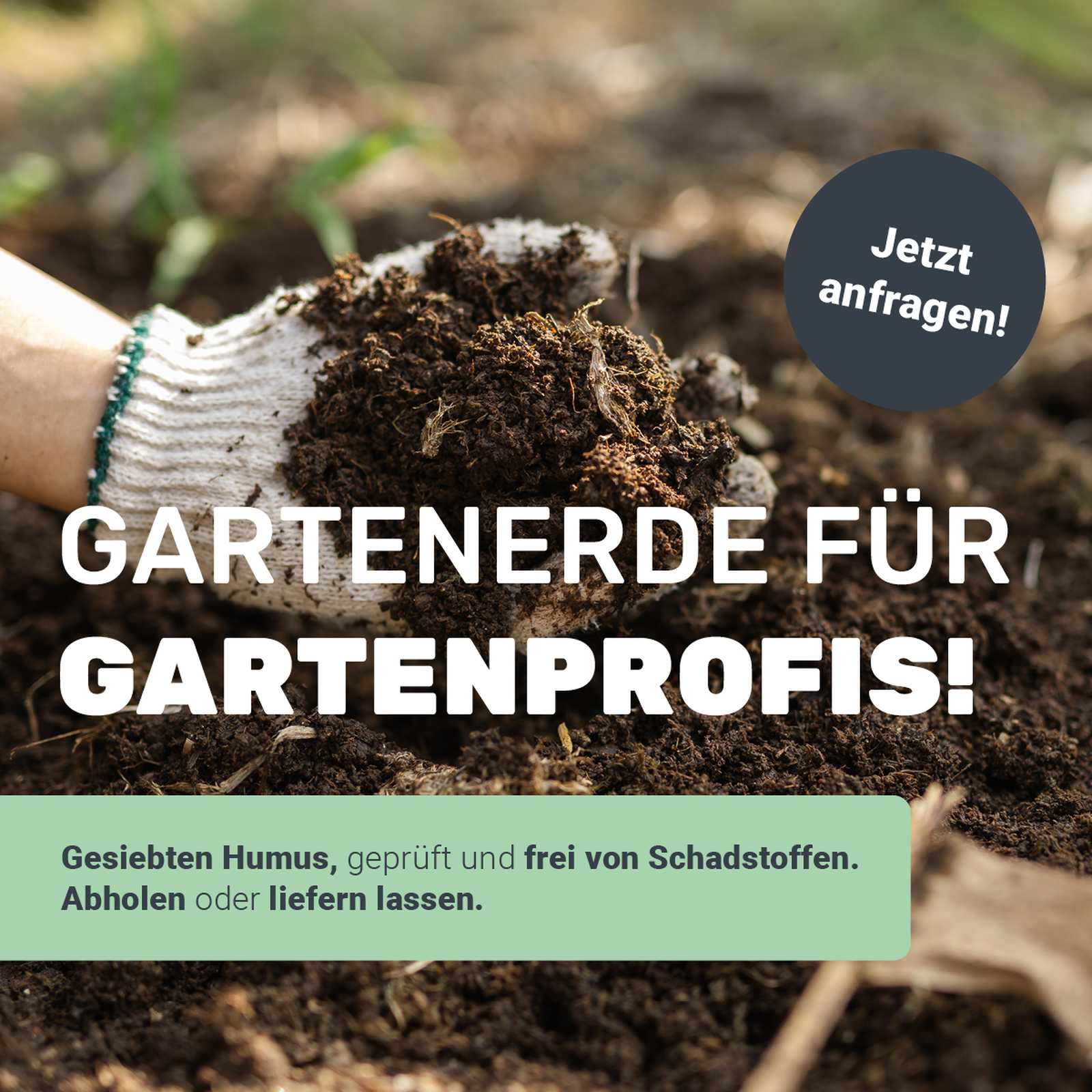Gesiebte Gartenerde für Gartenprofis