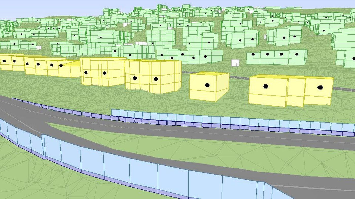 3D noise calculation model – Area-wide statements on road noise pollution