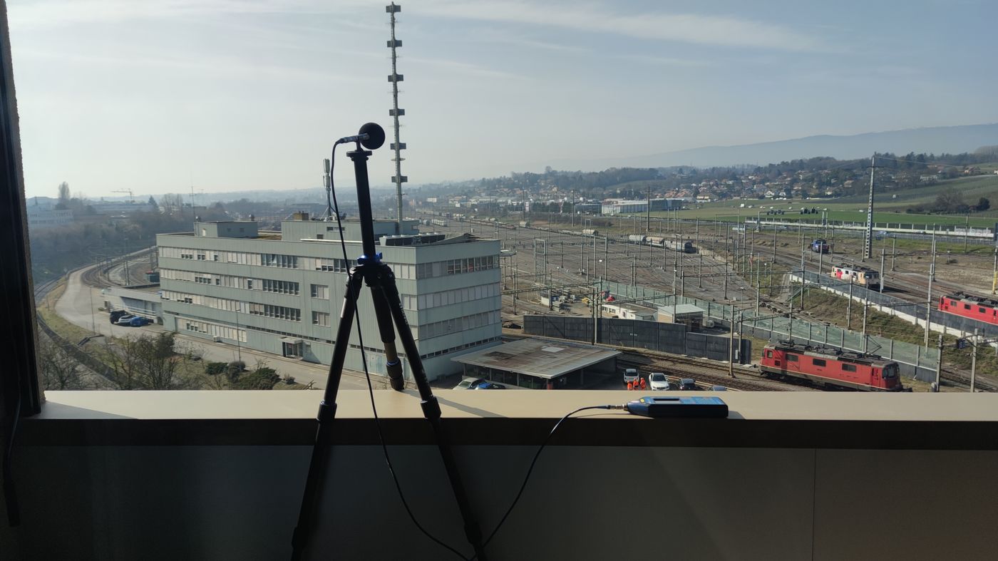 Complex noise situation – G+P measures train noise from Lausanne marshalling yard
