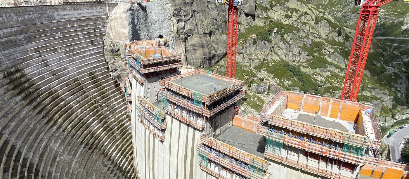 Des cendres volantes pour le chantier du barrage du Grimsel (Suisse)