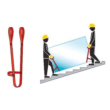 Treppen-Glastragegurte mit Hand-