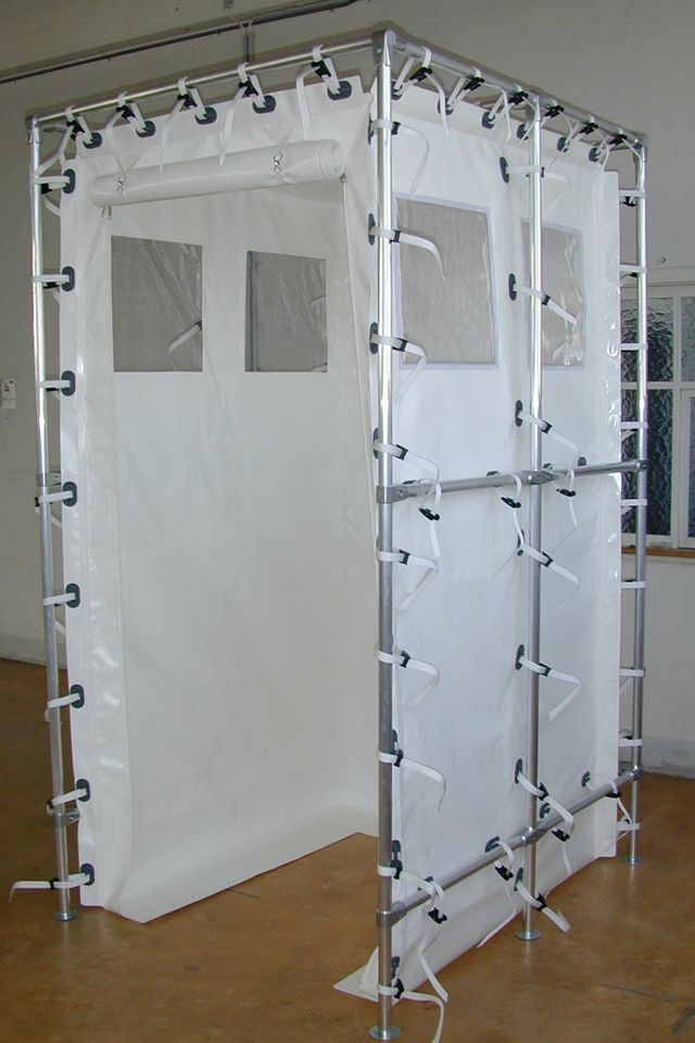 Mobile shower and changing cabins