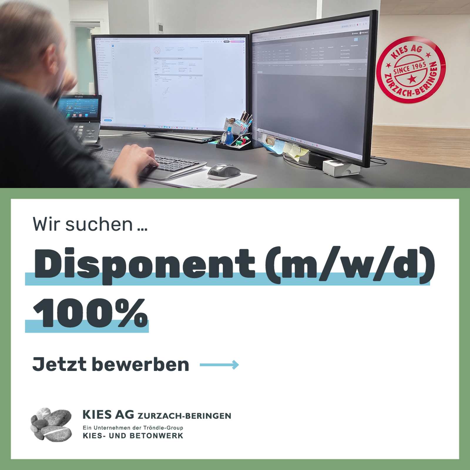 Wir suchen: Disponent (m/w/d) 100%