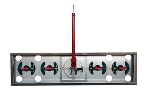 Vakuum-Hebegerät linear dreh- + kippbar in Alu-Stahlkonstruktion