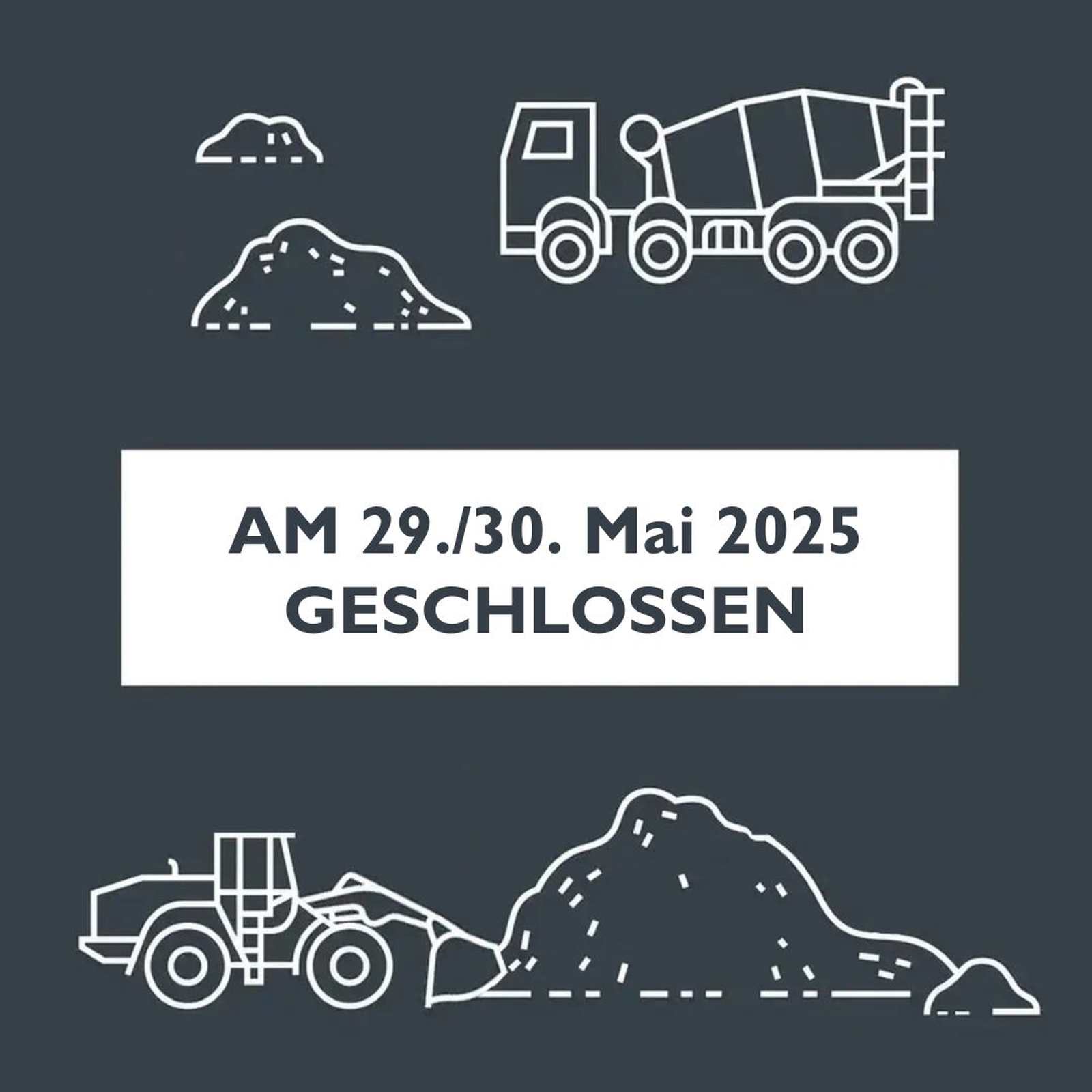 Öffnungszeiten am 29./30. Mai 2025