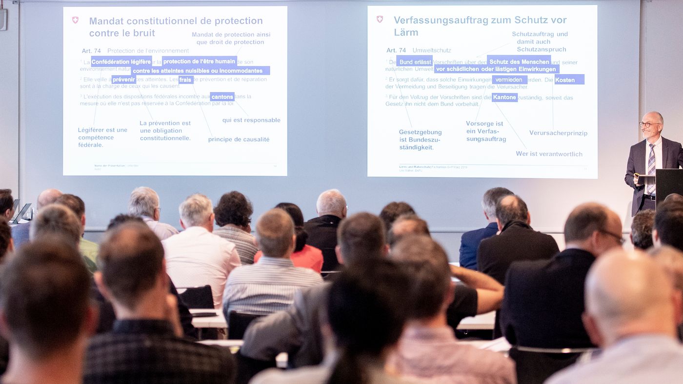 Lärmschutz-Fachanlass mit zwei G+P Referenten
