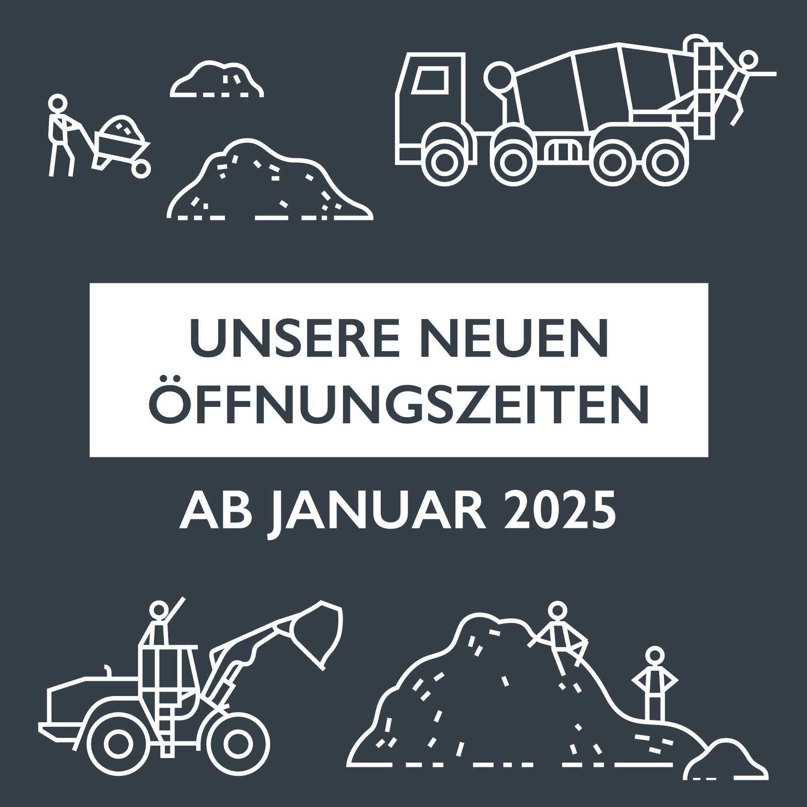 Neue Öffnungszeiten ab Januar 2025
