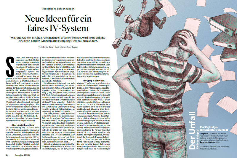 «Neue Ideen für ein faires IV-System» - ein Artikel des Schweizerischen Beobachters