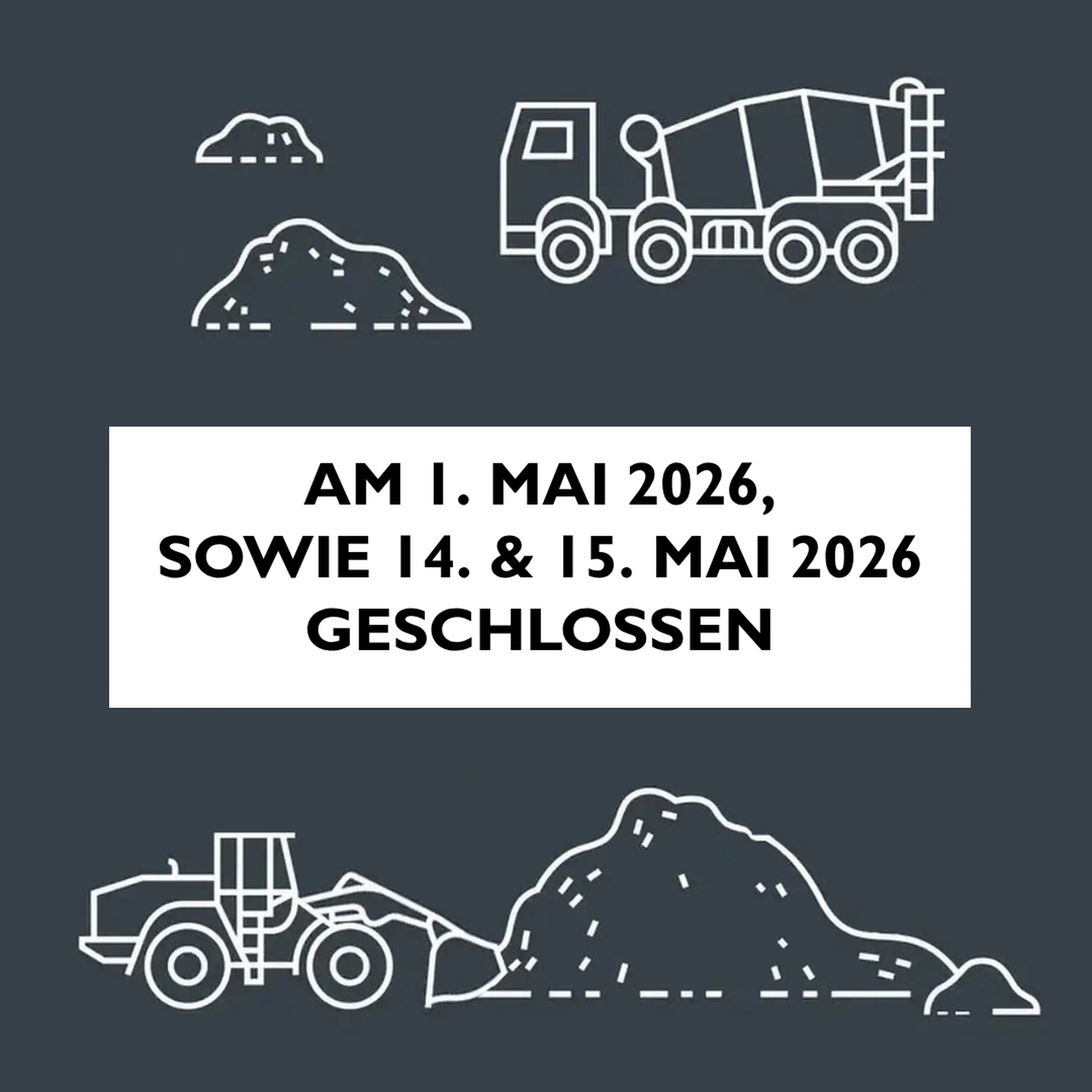 ÖFFNUNGSZEITEN IM MAI