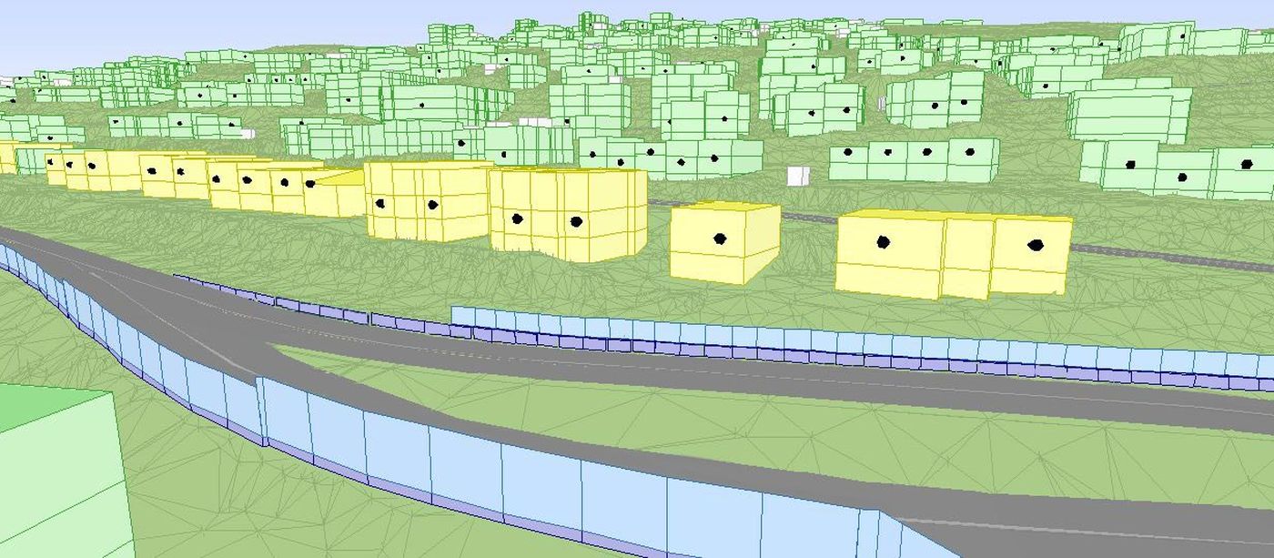 3D noise calculation model – Area-wide statements on road noise pollution